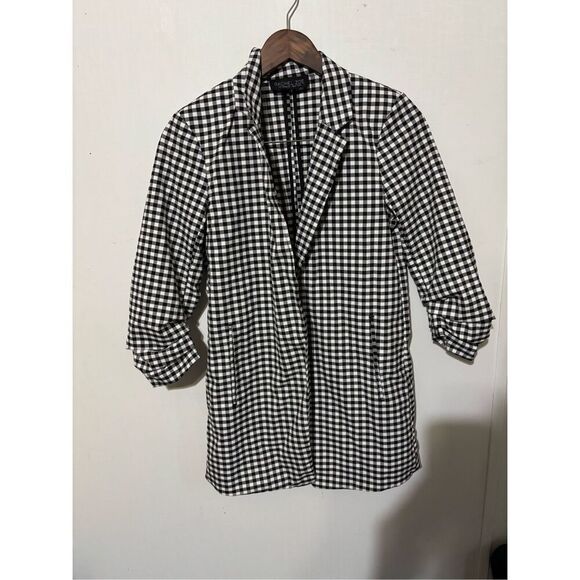 NWOT Rachel Zoe Women's Small Black White Striped Blazer Jacket Coat - Picture 1 of 8